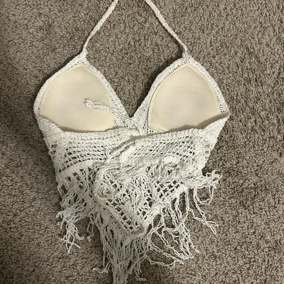 2/$15 Crochet Halter Top with Fringe - Picture 7 of 7